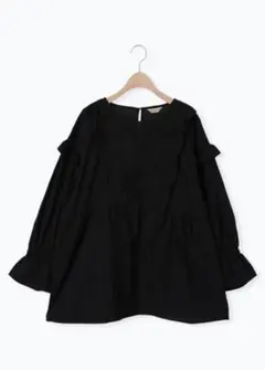 サマンサモスモス 黒 ブラウス チュニック SM2