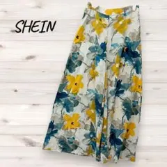 シーイン ワイドパンツ L 花柄 総柄