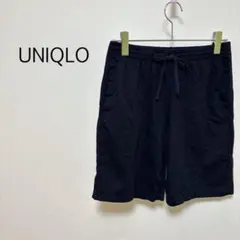 c0135【ユニクロ】エアリズム ハーフパンツ ネイビー Ｍ ウエストゴム