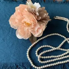 ナチュラル系ボリュームコサージュ　ハンドメイド