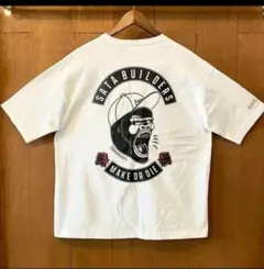 佐田ビルダーズ　白ロンT 初期の金魚　L シール付き 佐田ビルダーズ 白ロンT 初期の金魚 L シール付き 佐田