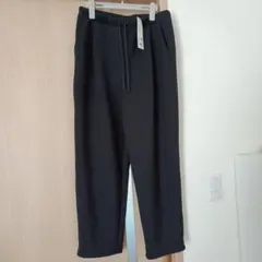 ユニクロ　ドライスウェットタックテーパードパンツ　XL 黒　09ブラック