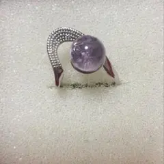 アメジスト リング（フリーサイズ） 指輪 アメジスト天然石紫水晶 アクセサリー