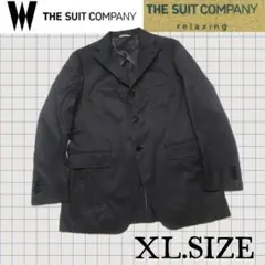 z23【THE SUIT COMPANY】春秋物ジャケット 本切羽　黒　XL寸のサムネイル
