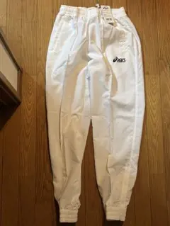 新品未使用 ASICS ウィンドブレーカーパンツ ホワイト　L