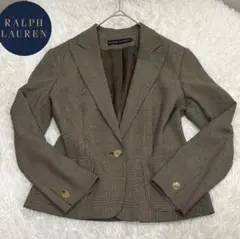 [美品] ラルフローレン　テーラードジャケット　グレンチェック　千鳥柄