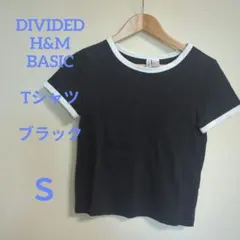 DIVIDED H&M BASIC ブラック Tシャツ Sのサムネイル