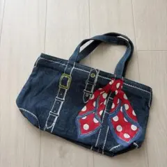 SAN HIDEAKI MIHARA日本製リボンデニムキャンバストートバックのサムネイル