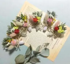 ドライフラワー＊ミニブーケ6点セット㉓＊ガーランド
