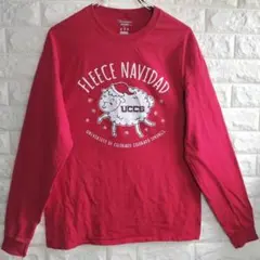 C389【Champion】長袖Tシャツ ロンT【メンズL】レッド