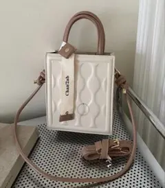 カジュアルビジネスバッグ レターグラフィック ミニサイズ ホワイト