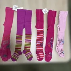 セット販売！ベビータイツ 花柄 ストライプ サイズ80