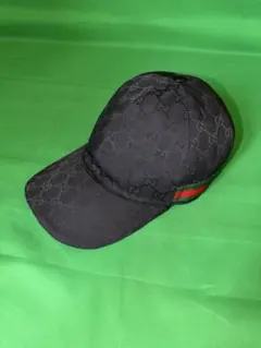 GUCCI グッチ キャップ 帽子 シェリーライン GGキャンバス ブラック 黒