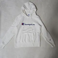 美品 Champion チャンピオン フ－ド付トレーナー 【XL】 白