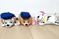 パウ・パトロール ぬいぐるみ 全3体 ポリススタイル　ゴロリンぬいぐるみ　出勤前