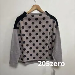 新品　205zero カラバサ ボートネックトップス　ドット柄　水玉　M〜L