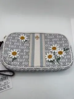 【訳あり】タグ付き新品未使用Tory Burch 花柄　ポーチ　ジェミニリンク