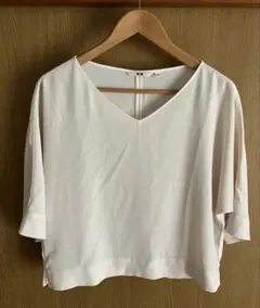 ユニクロ ドレープブラウス 七分袖 Sサイズ