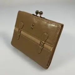 ロベルタディカメリーノ　ベージュ　がま口　二つ折り財布 Rロゴ付きのサムネイル