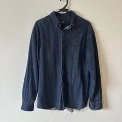 UNIQLO デニムシャツ インディゴブルー Mサイズ