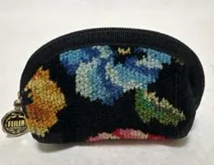 FEILER フェイラー 小物入れ ポーチ コインケース　ブラック　花柄