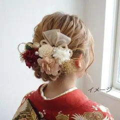 髪飾り【6443】ドライフラワー　結婚式　成人式　卒業式　七五三　前撮　振袖　袴