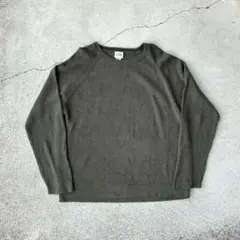 上質◎ヴィンテージ古着 90s コットンニット Y2K グランジ XL カーキ