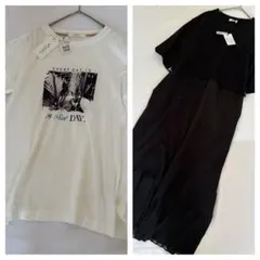 定価17000円◆新品タグ付き◆ヤマダヤ◆異素材切り替えワンピース　プリーツ