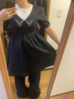 ジルスチュアート、ドット柄 半袖ミニワンピース サイズ0