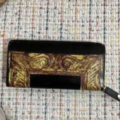 genien ギャルソン長財布 ゴートレザー 箔押し 限定 - メルカリ