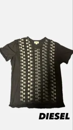 DIESEL ブラック グラフィックTシャツ Lサイズ y2k