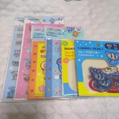 セリア　エンジェルブルー　シール帳、シートシール、ステッカー