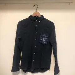 フリーズマートのリネン麻のシャツ　ネイビーのサムネイル