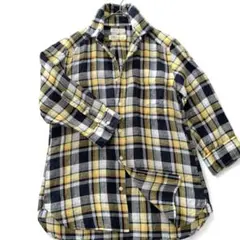 美品✨SHIPS JET BLUE 麻 リネン 100％ チェック シャツ S