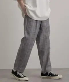 JUNチェック柄イージーパンツ(Lサイズ)