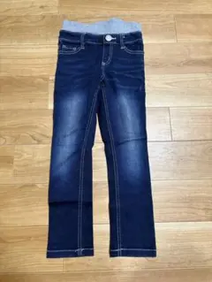 MPS 120cm ダークブルー デニム風スリムフィットパンツ