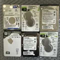 2.5インチ 1TB HDD 5個 2TB HDD 1個セット！