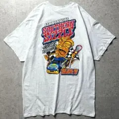 GILDAN 半袖Tシャツ　両面プリント　ラクロス　球技大会　キャラクター　L