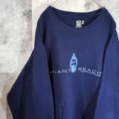 フルーツオブザルームスウェットトレーナーネイビーM　A24,4