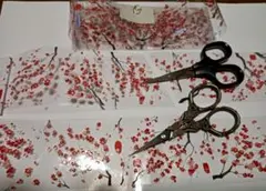 コラージュ 梅の花 和風 中華 海外マステ PETマステ