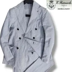 J7399 エリコフォルミコラ デペトリロ製シアサッカーダブルセットアップ 46 2025年最新】ERRICO FORMICOLA ビジネススーツの人気アイテム - メルカリ