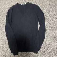 UNIQLO カシミア100% Vネックセーター S ブラック