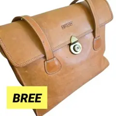 BREE/ブリー 本革 ヌメ革 レザー肩掛けショルダーバッグのサムネイル