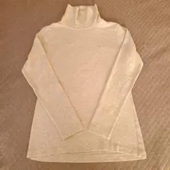 無印良品ベージュ タートルネック 長袖トップスM