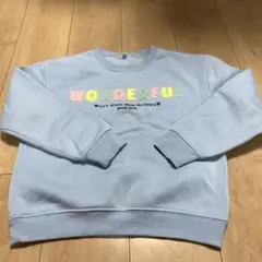 西松屋　水色 WONDERFUL 裏起毛　トレーナー 140サイズ
