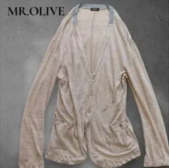 MR.OLIVE　カーディガン　リネン100% 麻 オーバーサイズ　透け感ありのサムネイル