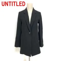 A6860 アンタイトル チェスターコート ジャケット レーヨン 黒 ２