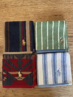 新品 RALPH LAUREN 刺繍タオルハンカチ ４枚セット　7