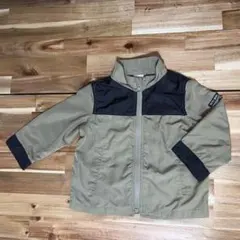 プティマイン ウィンドブレーカー 80cm オリーブ ブラック フードなし