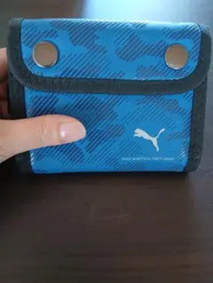 PUMA キッズ 財布 ブルー カモフラ柄